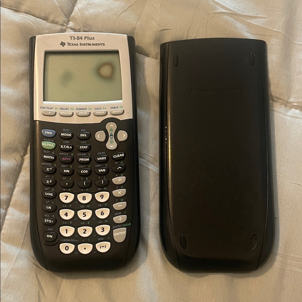 Texas Instruments TI-84 Plus Black and White Calculator
